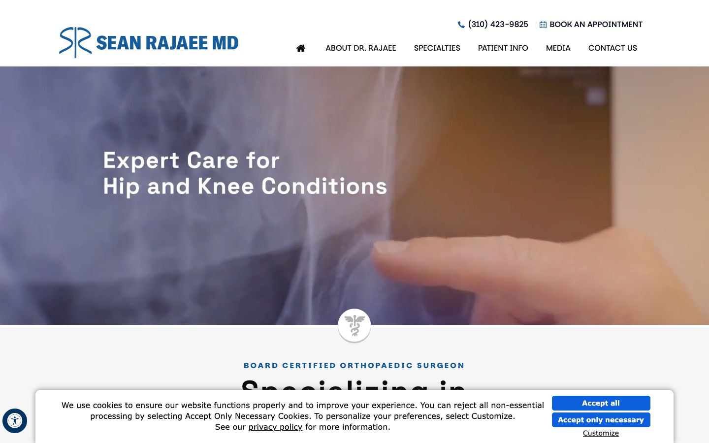 Rajaee MD — surgeon website by Wherever Studios